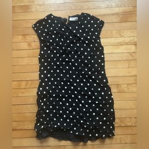 Saint Laurent Shift Dress in polka dot print